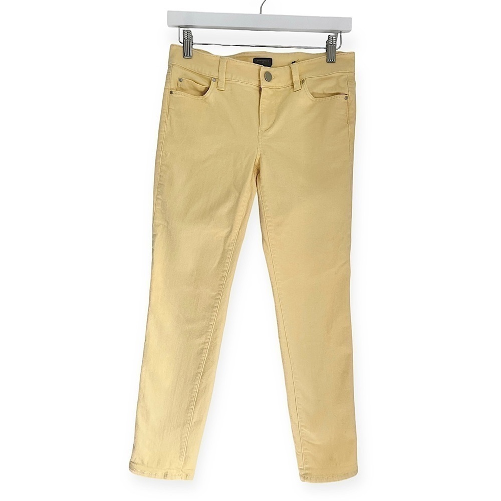 Ann Taylor Factory Women’s Modern Skinny Mid Rise Pants‎ Yellow Size 0
